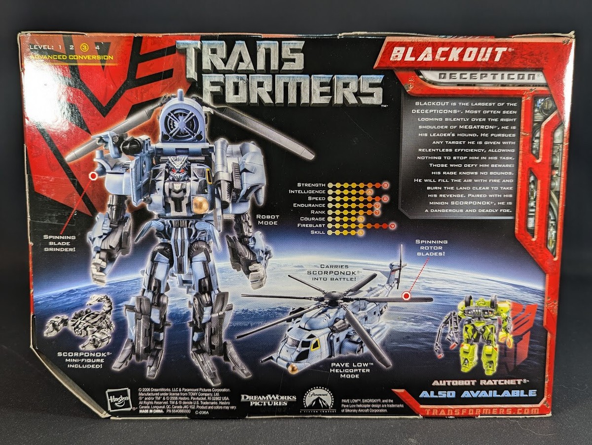 Transformers 2007 Movie Blackout Ver. 4500X complete Takara