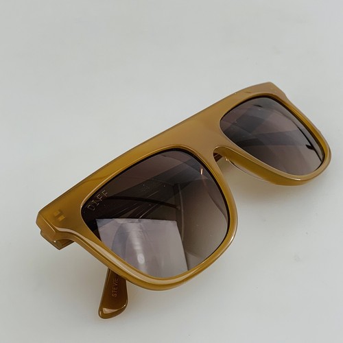 DIFF Stevie Sunglasses mod. DE01-0134-ECBGP Brown Flat Top Shades Polarized New - Picture 12 of 14