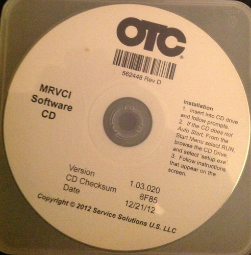 OTC GENISYS TOUCH - MRVCI SOFTWARE VERSION 1.03.020 --USED ONCE