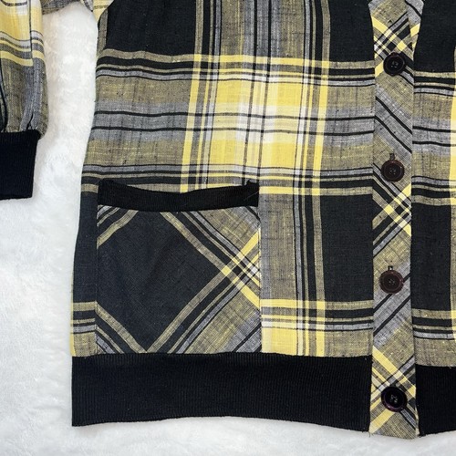 VTG Joyce Blazer Jacket Womens Plaid Oversized Slouchy Dark Academia Union Made - Picture 13 of 13