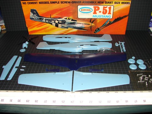 1968 ~ Aurora ~ North American P-51 Mustang ~ Schraubendreher Kit ~ Vintage & Rare - Bild 4 von 21