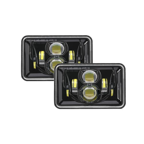 2PCS 4x6" LED Headlight Hi/Lo Beam For Chevy C10/C20/C30/K10/K20/K30 1981-1986 - Picture 4 of 11