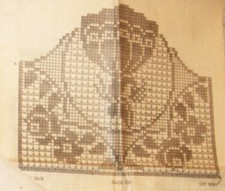 Vintage Filet Crochet Pattern ~ Puppy Dog Chair Set #2
