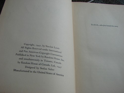 Vintage Book Kingsblood Royal Sinclair Lewis 1947 HC GC  - Imagen 5 de 7