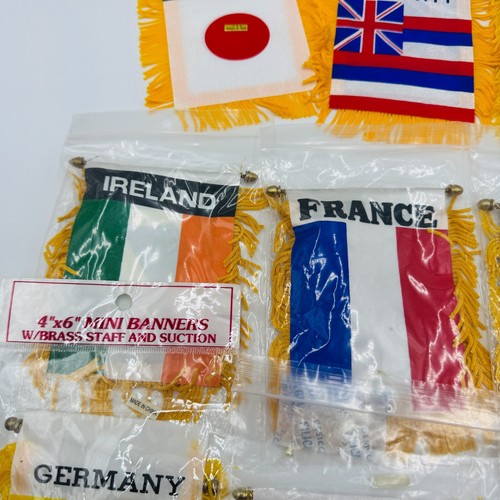 State Country Mini Flag 4" x 5" Window NEW Mexico Japan UK Hawaii France Lot- 12 - Picture 4 of 9