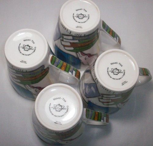Paul Cardew: 4 NOVEL-TEA Literary Author Books Mugs: EXC: NR - Picture 4 of 5