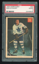Ron Stewart 1954-55 Parkhurst #23 Toronto Maple Leafs PSA 2 GOOD