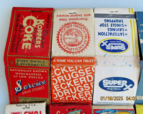 Lot of 20 Vintage 1930s,40s & 50s Matchbooks Misc. Venues food, tobacco, etc - Picture 3 of 15