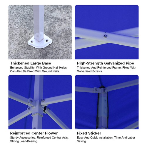 9.8x9.8ft Pop Up Canopy Foldable and Portable Windproof Rainproof Warm Tent O8P0 - Bild 5 von 11
