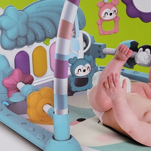 Baby Multifunction Fitness Activity Mat Both Colors Pink Blue Learning Toys - Picture 9 of 9