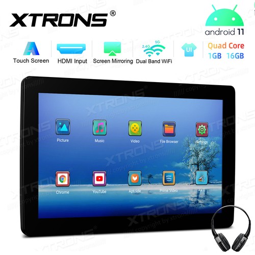 Kopfhörer+Android 11 Auto Kopfstütze Monitor HDMI USB 1366*768 4Core CVBS Input - Bild 2 von 13