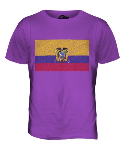 ECUADOR SCRIBBLE FLAG HERREN T-SHIRT TEE TOP GESCHENK ECUADORIANISCHER FUSSBALL - Bild 1 von 21
