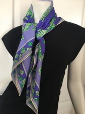 Lavender Purple Paisley Silk Scarf Square