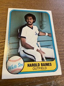 1981 Fleer HAROLD BAINES RC #346 White Sox Baseball Card (o)