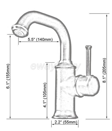 Modern Bathroom Kitchen Sink Mixer Tap Single Lever Swivel Spout Chrome Faucet - Picture 3 of 7