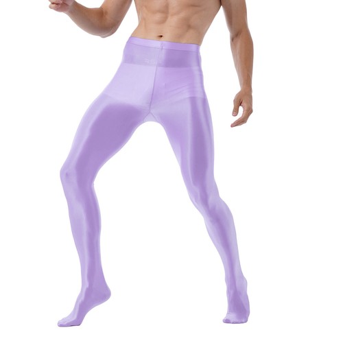 Hombre Aceite Brillante Pantimedias Elástica Ballet Danza Yoga Pies Sedosos Tihgts Deportes - Imagen 24 de 49