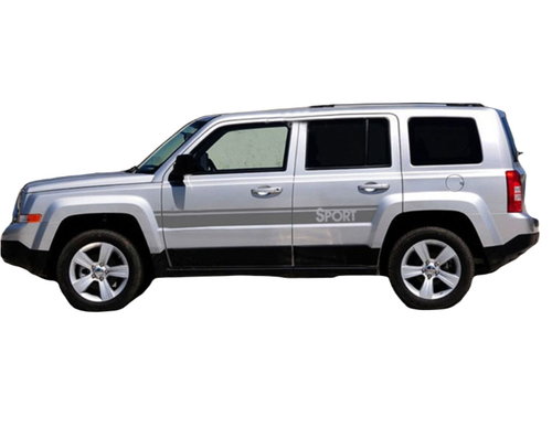 2 PCS Car Door Stickers For Jeep Patriot Side Skirt Stripe Racing Sport Decals - Bild 4 von 5