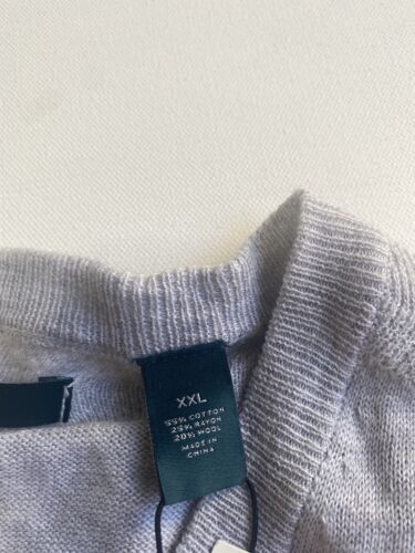 Perry Ellis Mens 2XL Gray Wool Blend Pullover Sweater NWT Casual Lightweight - Picture 3 of 9