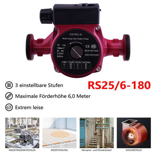 Circolatore 3 stadi 25-60/180 pompa di riscaldamento pompa ad alta efficienza - Foto 5 di 11