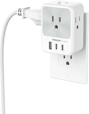 4 Outlet Extender Surge Protector Multi Plug Wall Adapter Mini Wall Expander