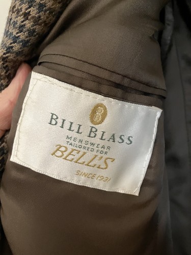 Bill Blass Sport Mantel Gr. 46 Braun Tweed Wolle Nylon 2 Btn Herren Sakko - Bild 6 von 14