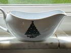 Trisa Christmas Holiday Gravy Boat 2.5 Cups 9" porcelain