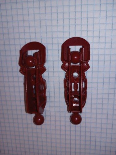 2 Lego part 53548 Bionicle Leg Lower Section Toa Inika in Dark Red $0 Shipping - Picture 22 of 24