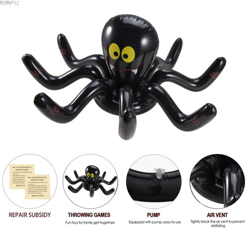16 Piezas Juguetes de Halloween Juegos de Halloween Inflable Bruja Sombrero Anillo Lanzamiento Juego - Imagen 14 de 30