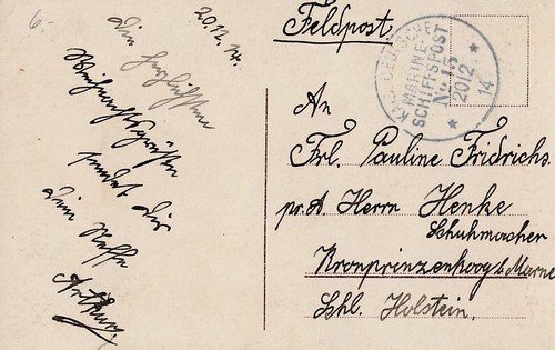 Feldpost: Kaiserliche - Deutsche Marine Schiffspost Nr. 15 20.12 1914 - Bild 1 von 2