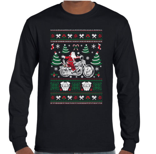 BIKER Long Sleeve T-SHIRT Motorbike Motorcycle Cafe Racer Chopper Bike Skull Top - Picture 17 of 32