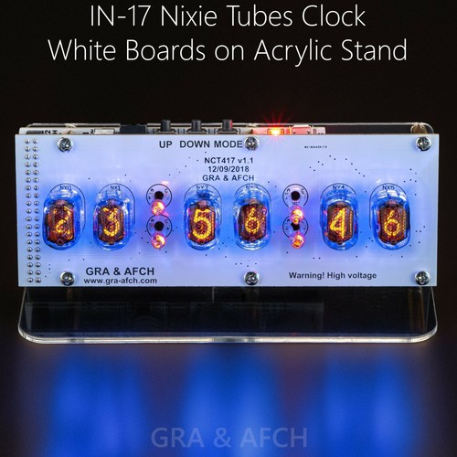 IN-17 Nixie Tubes Clock [Musical, USB, Arduino compatible] 12/24H SlotMachine - Picture 1 of 5