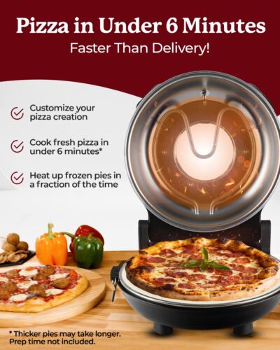 Granitestone Piezano Forno Pizza Elettrico da Banco Portatile con Pietra Ceramica - Foto 3 di 7
