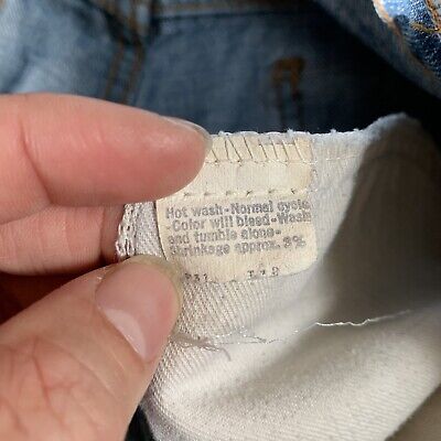 Vintage Levis 646 Orange Tab Made In USA Denim Jeans 30x29 Talon Zip