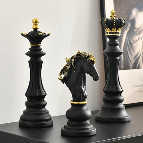 Statuetta Scacchi Resina Multicolore Media Liscia Moderna Free Stand Arredamento Casa - Foto 15 di 26