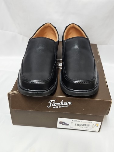 Florsheim Boys Bogan Jr Black Loafers Leather Shoes 6 Medium M Toddler NIB - Picture 4 of 20