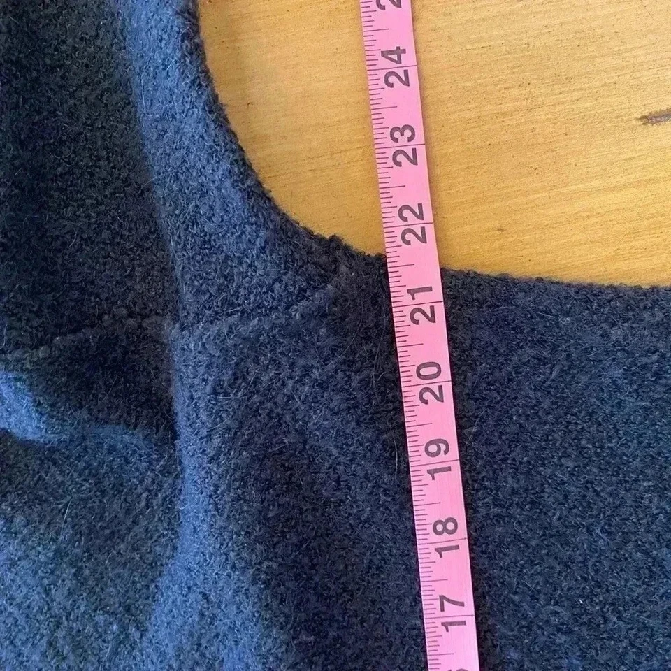 Three Dots Womens Long Black Cardigan buttons acrylic poly mohair wool blend M - Image 4 of 4