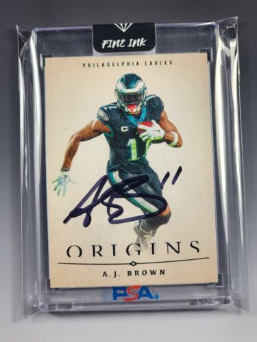 A.J. Brown 2024 Panini Origins Blank Slate Case Hit SP AUTO NM-MINT FINE INK - Picture 2 of 7