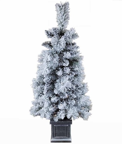 4ft 120cm Christmas Tree Snowy Green Pre Lit with Led Lights Xmas Indoor Décor - Picture 13 of 18
