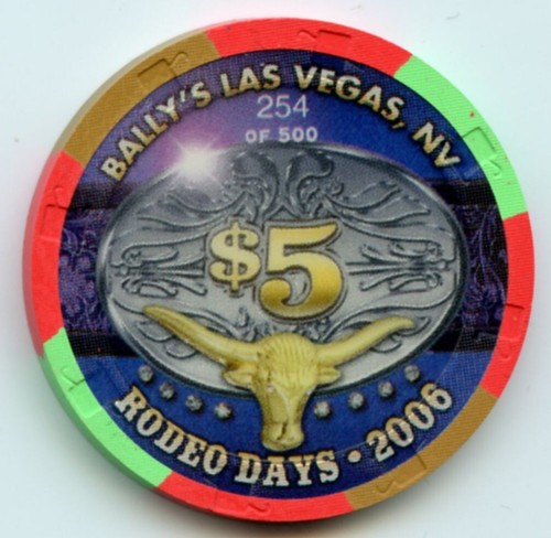 5 $ Bally's Rodeo Days LE Chip Las Vegas 2006 veraltet - Bild 1 von 2