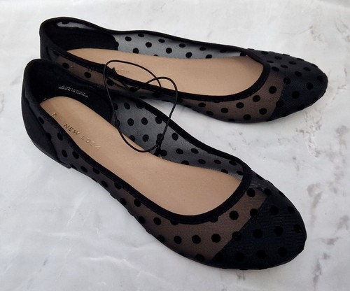 Scarpe basse slip on da donna NUOVE LOOK Keesha nere a pois prezzo di riserva £17,99 - Foto 7 di 7