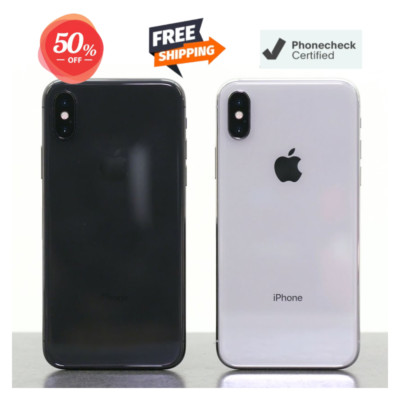 Apple iPhone X 64/256GB Unlocked Verizon At&t T-Mobile Free Return - Gray Silve