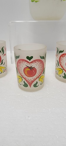 Federal Gay Fad Studios Frosted Provincial Tomato Juice Pitcher Set and Tumblers - Imagen 7 de 14