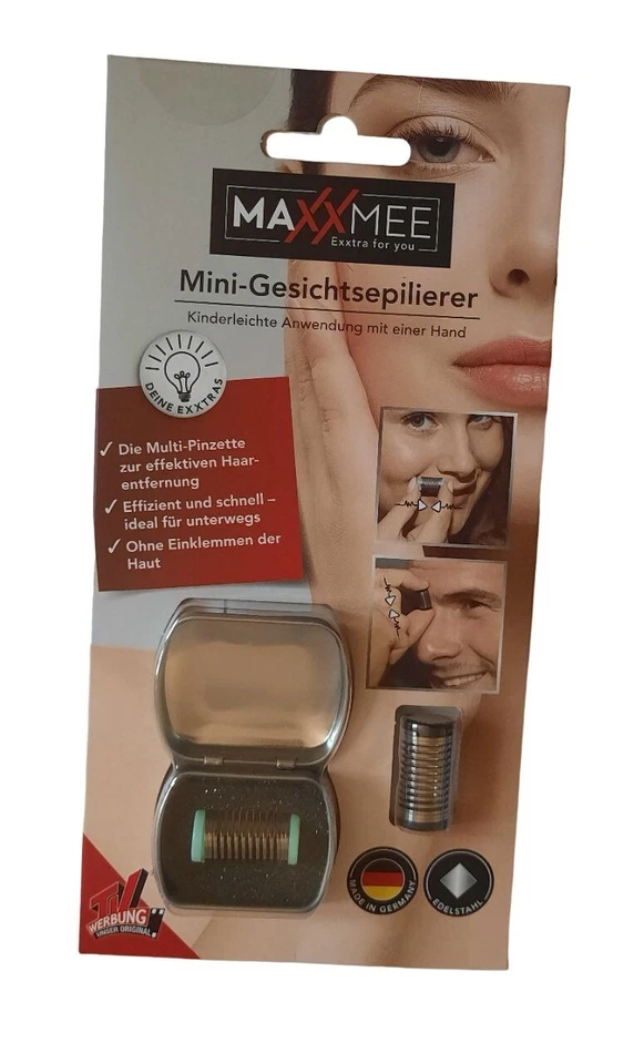 MAXXMEE Mini Gesichtsepilierer Epilierer Oberlippe, Augenbrauen Haarentfernung