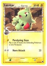 Larvitar (Delta Species) - 52/101 - Common LP, English Pokemon EX Dragon Frontie