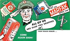 TEXACO, GAS, OIL, SERVICE STATION, LOT OF 6 VINTAGE POSTCARDS (W670)