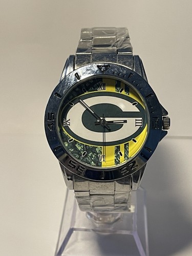 Green Bay Packers NFL Stainless Steel Wrist Watch NEW! - Picture 2 of 9