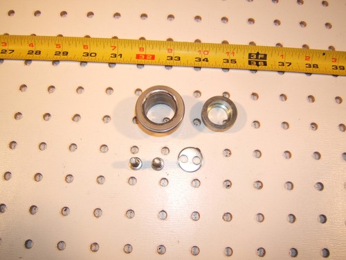 Volvo 1974 142 Coupe RIGHT or L rear view chrome mirror mounting 1 Spacer/ Bolts - Bild 10 von 12