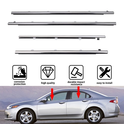 Outside Window Moulding Weatherstrip Seal Belt For Honda Accord Euro 2009~2015 - Picture 4 of 14