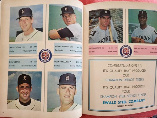 1968 WORLD SERIES GAME PROGRAM ST LOUIS CARDINALS @ DETROIT TIGERS - Picture 5 of 9