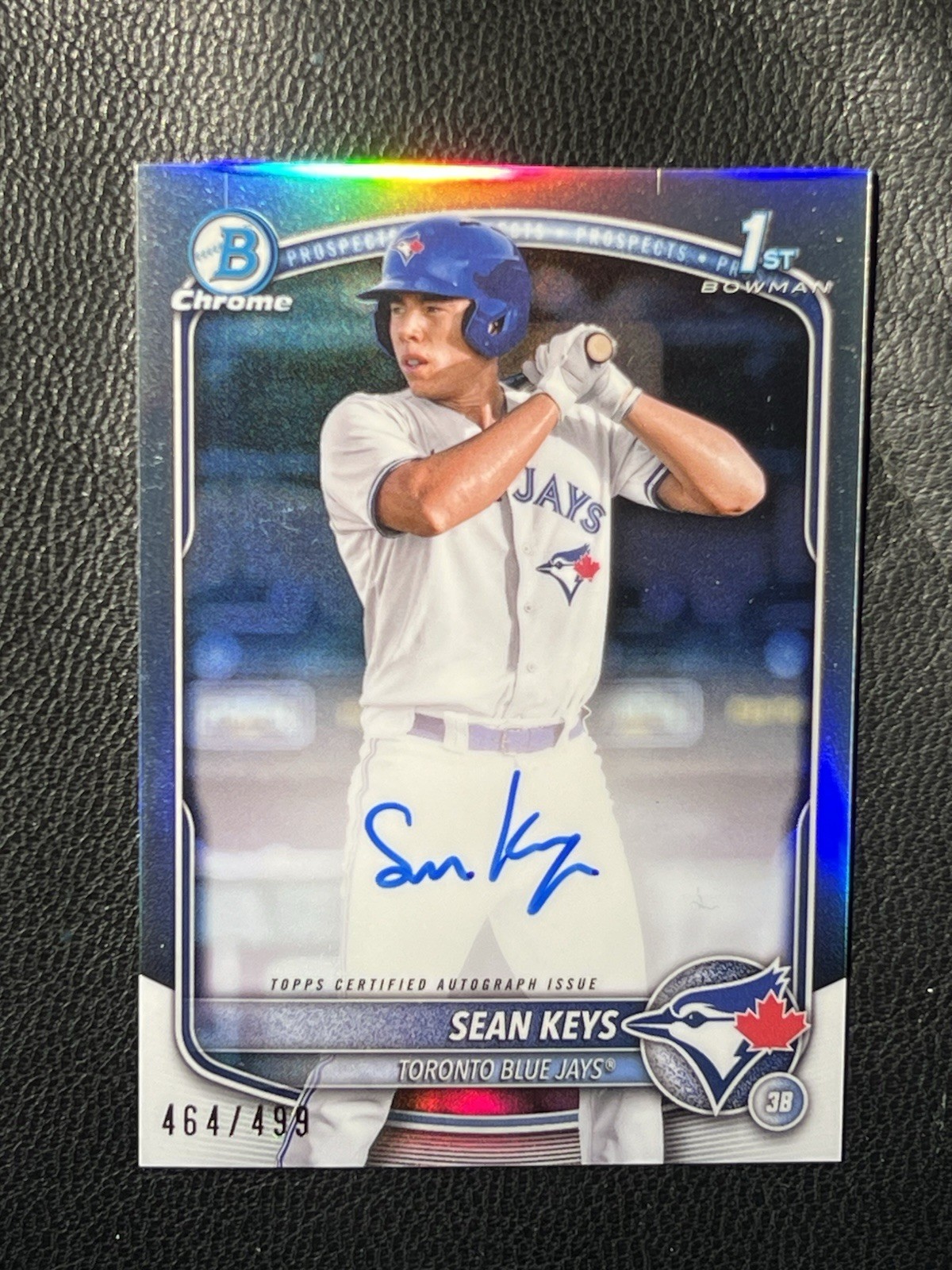 SEAN KEYS 2025 Bowman Chrome Refractor Auto 464/499 1st